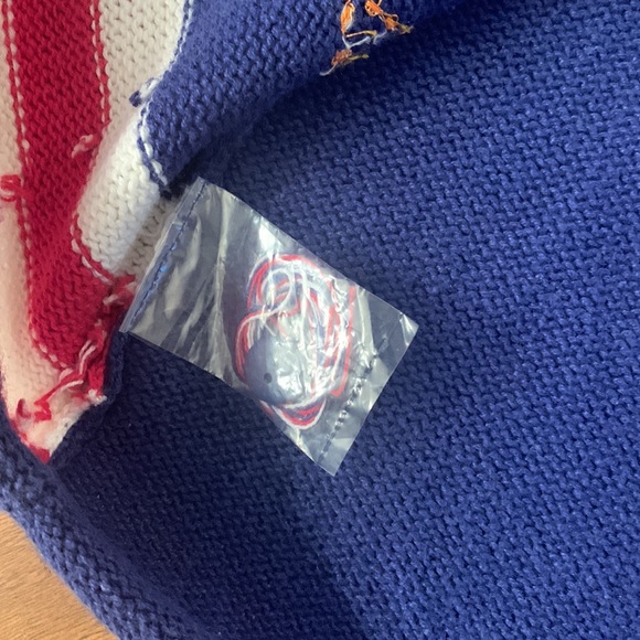 Cute Vintage Patriotic cotton/ramie sweater! M - Picture 4 of 5